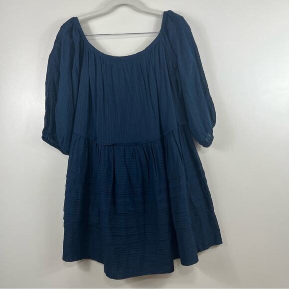 Free People Navy Off-Shoulder Mini Dress - Picture 14 of 14